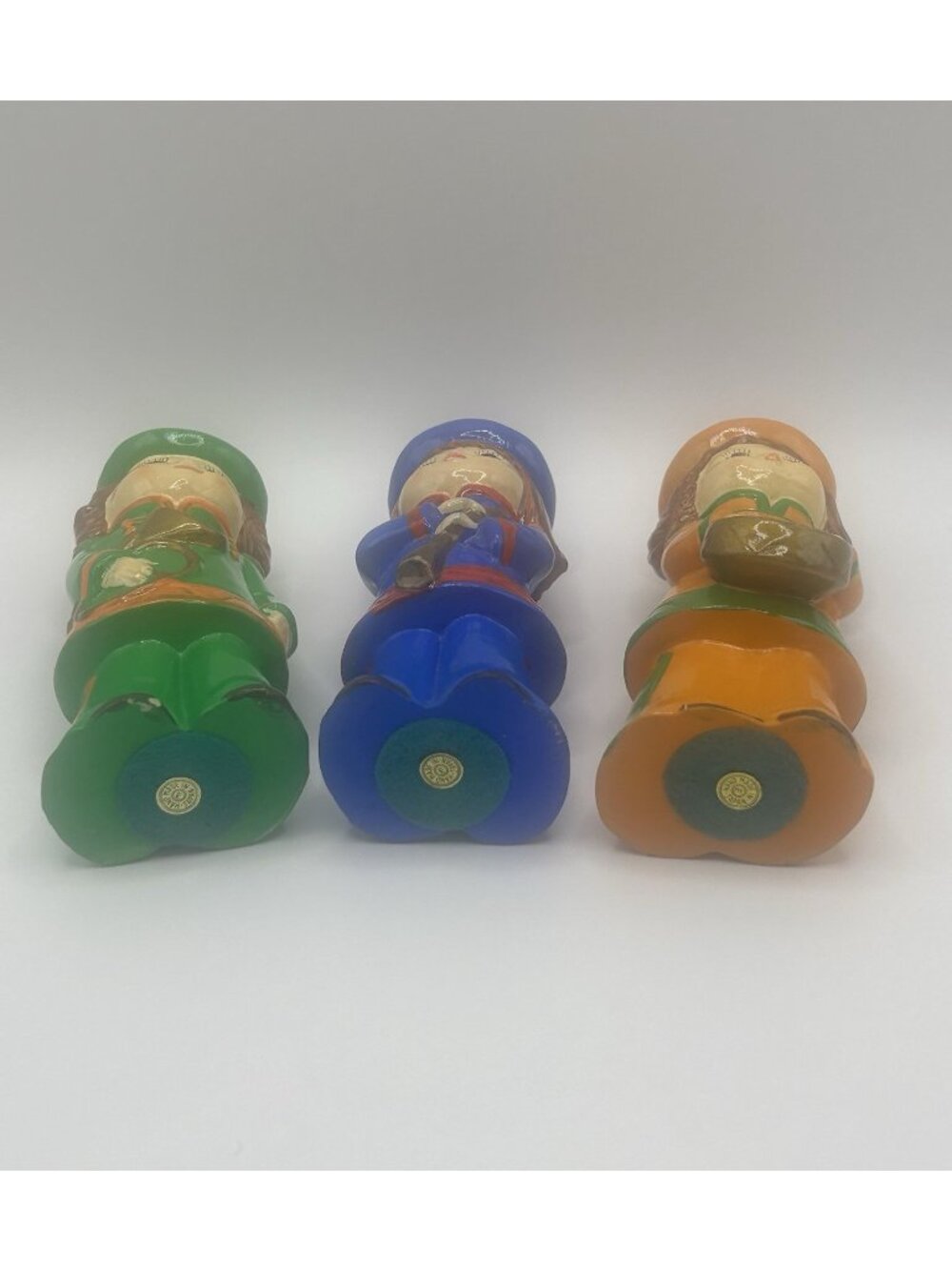 3 Mid Century Paper Mache Plaster Band Figurines Marching Christmas Japan Vntg - Picture 7 of 16